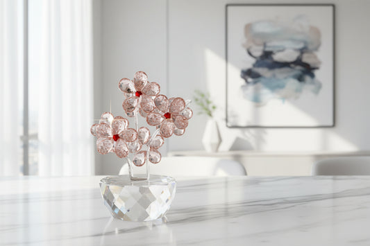 Crystal floral bouquet cozy home styling accent