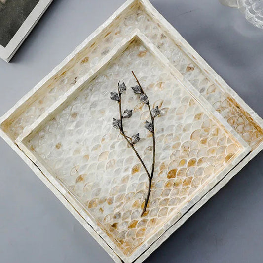 Beige Shell Tray