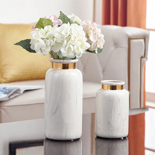 Ceramic Gold Trim Vase