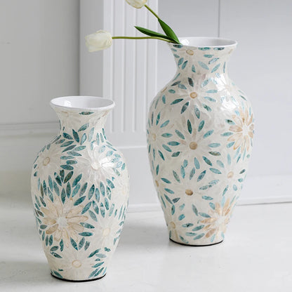 Light Blue Shell Vase