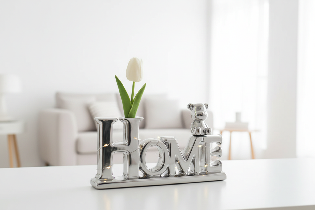 Home sign accent in modern living room