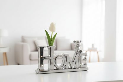 Home sign accent in modern living room