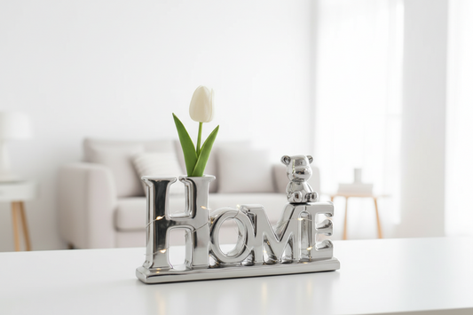 Home sign accent in modern living room