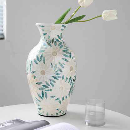 Light Blue Shell Vase