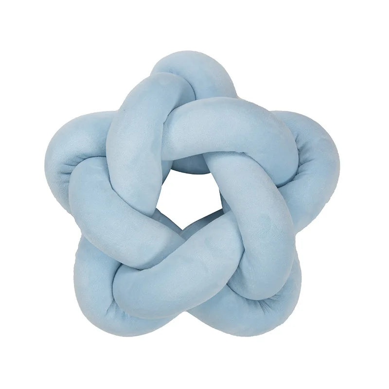 Blue Star Knot Pillow