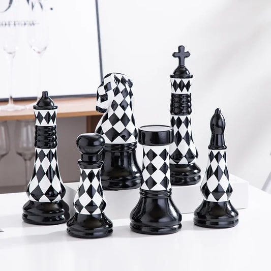 black and white chess decor luxury home styling
