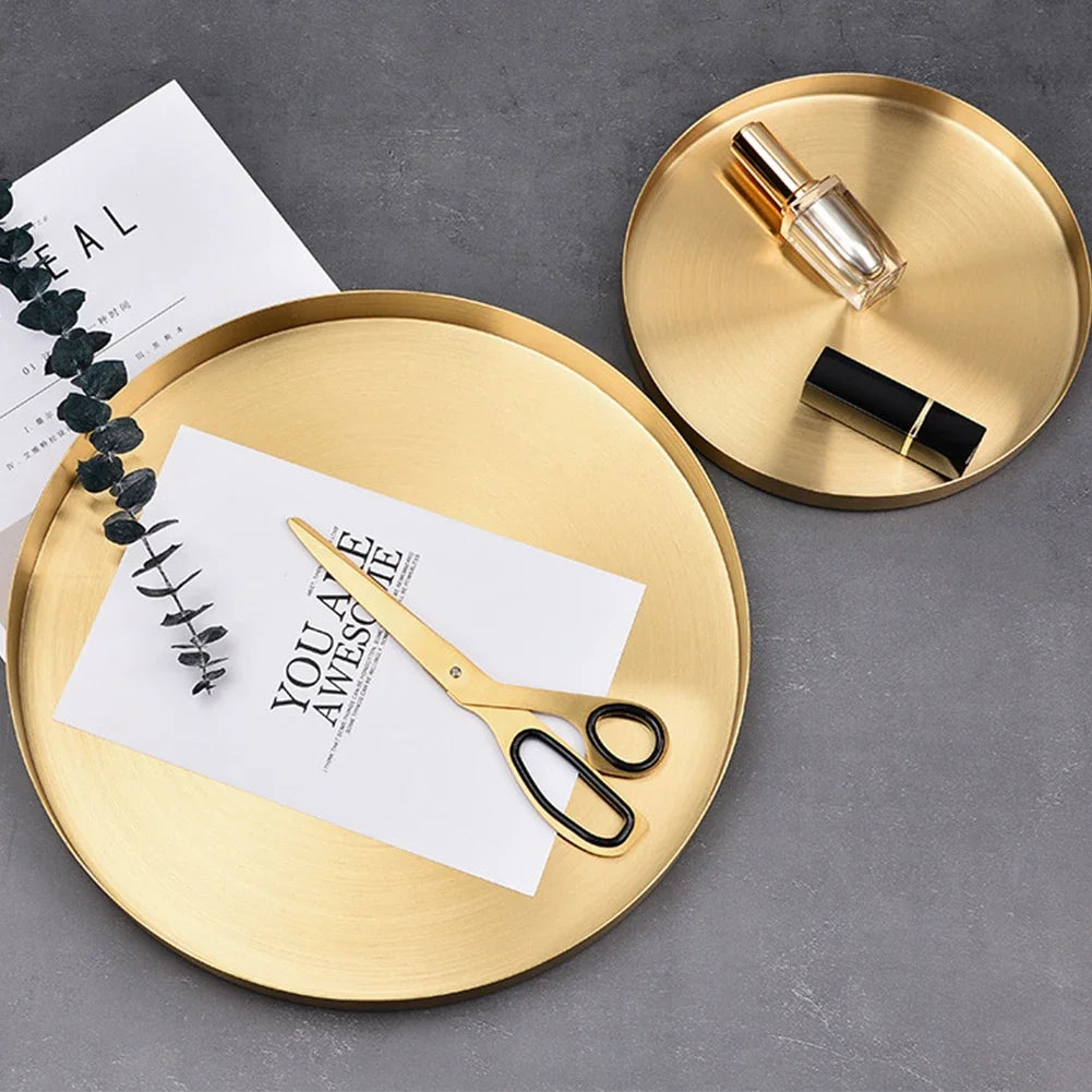 Stainless Steel Golden Plates