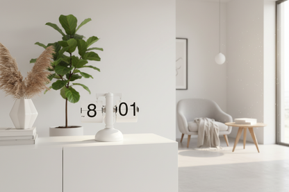 Automatic flip clock vintage style interior