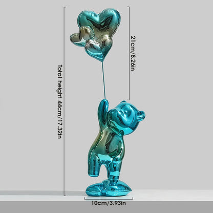 Blue Love Bear Figurine