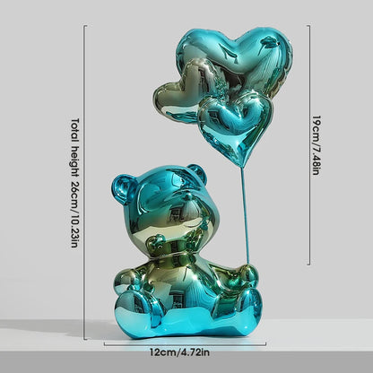 Blue Love Bear Figurine