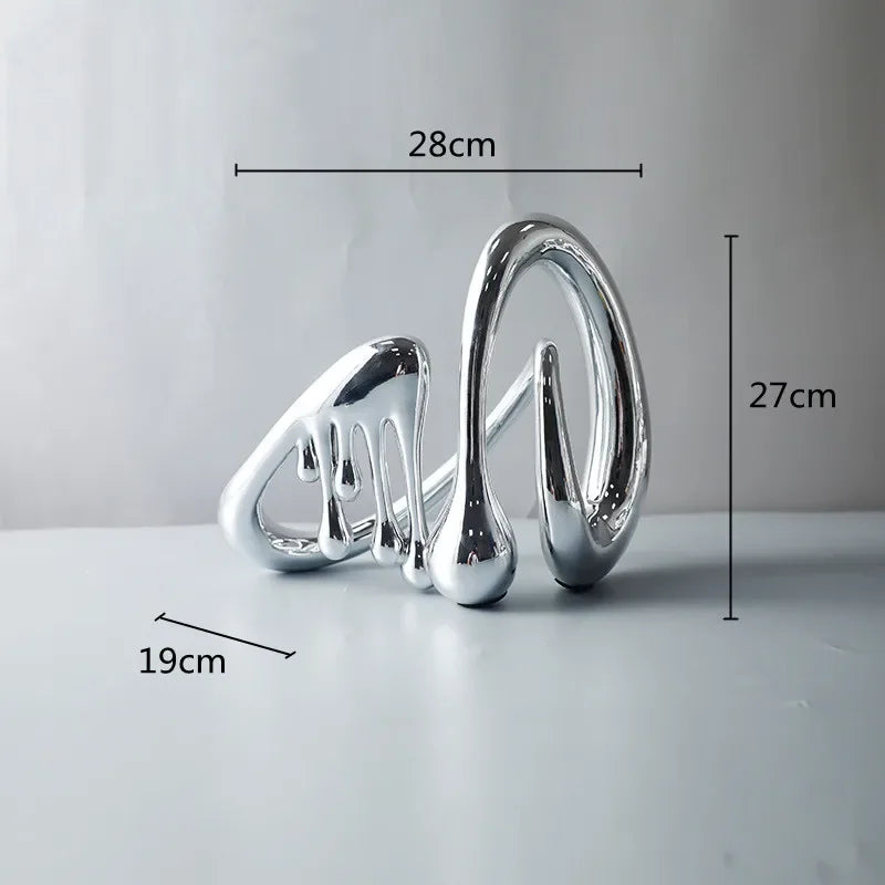 Contemporary abstract water drop art decor measurement specifications