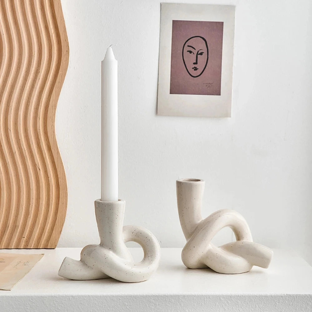 Modern Ceramic Candlestick Holders