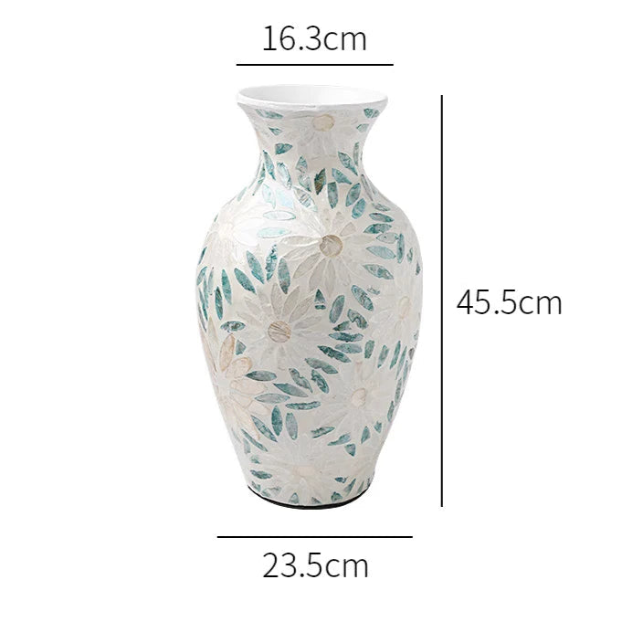 Light Blue Shell Vase