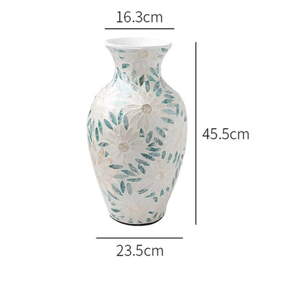 Light Blue Shell Vase