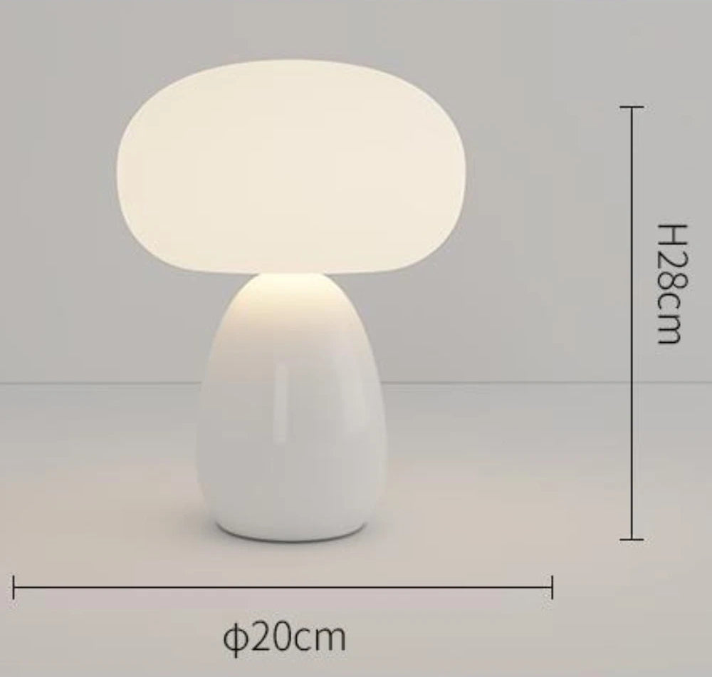 Cream Mushroom Table Lamp