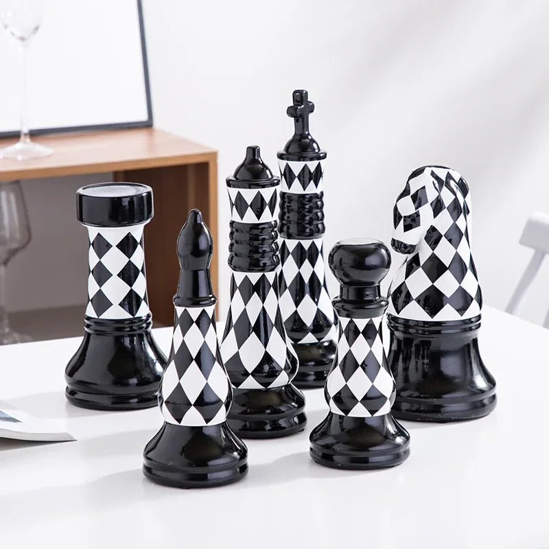 minimalist chess board decorative centerpiece