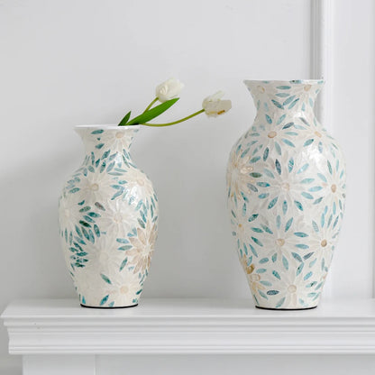 Light Blue Shell Vase