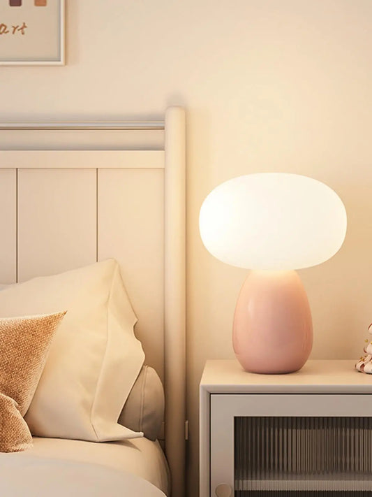 Lovely pink table lamp ambient decor