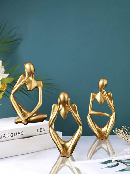 Mini Abstract Golden Statues