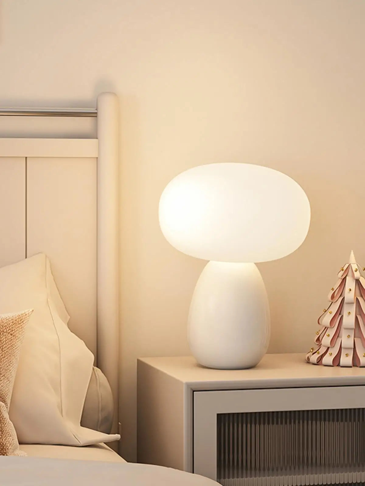 Cream Mushroom Table Lamp