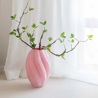 Pink Marshmallow Glass Vase