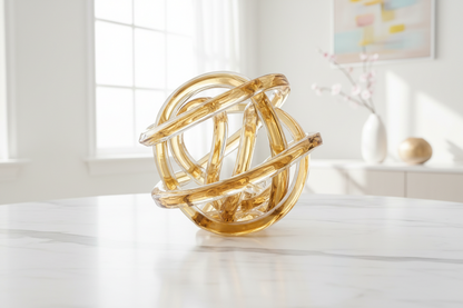 Twisted glass decoration modern sculptural decor