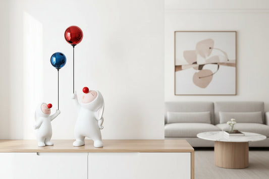 Cute balloon figurine decor for shelves and desks