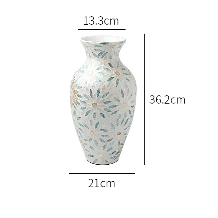 Light Blue Shell Vase