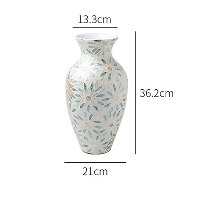 Light Blue Shell Vase