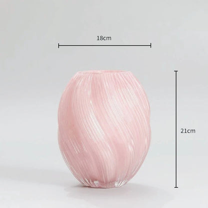 Pink Marshmallow Glass Vase